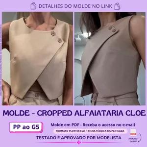 Imagem de capa para o Curso online Molde Cropped Alfaiataria Cloe