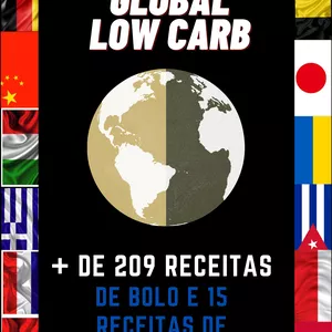 Imagem de capa para o Ebook 209 Receitas De Bolos Low Carb e Brigadeiros