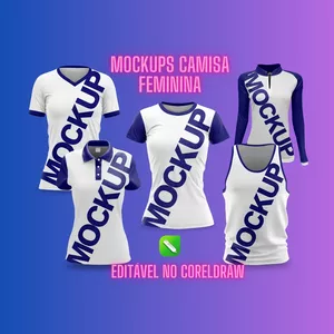 Imagem de capa para o Curso online Pacote de Mockups Camisa Feminina em CorelDraw