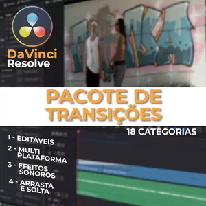 Imagem de capa para o Curso online Pack de transições Davinci Resolve