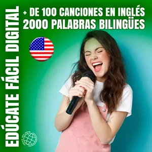 Imagen de portada para Curso online + 100 CANCIONES EN INGLÉS  Y +2000 PALABRAS BILINGÜES