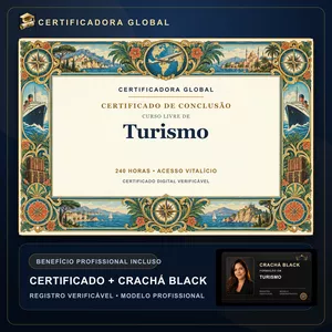 Imagem do curso 🔥 BOLSA 100% [APLICADA] - [MATRÍCULA] CURSO DE FORMAÇÃO EM TURISMO - ACESSO VITALÍCIO - CRACHÁ BLACK + REGISTRO - CASHBACK R$ 25 - BÔNUS APOSTILA EXTRA - FP