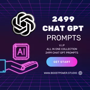 Cover image for Online course 2499 ChatGPT PROMPTS: Colección VIP ALL IN ONE + BONUS = PERSONAL LIFE-HACKS PROMPTS