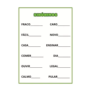 Imagem de capa para o Ebook Sinônimos