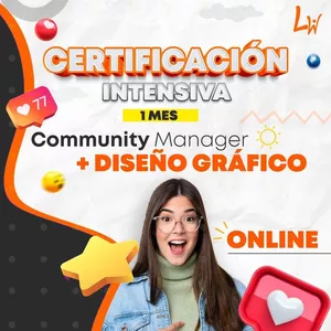 Imagen de portada para Curso online Certificación de Community Manager &amp; Social Media + Diseño Gráfico por 1 Mes