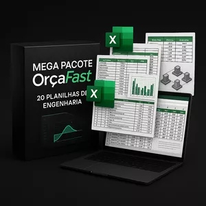Imagem de capa para o Ebook OrçaFast Master – 20 Planilhas Essenciais de Engenharia