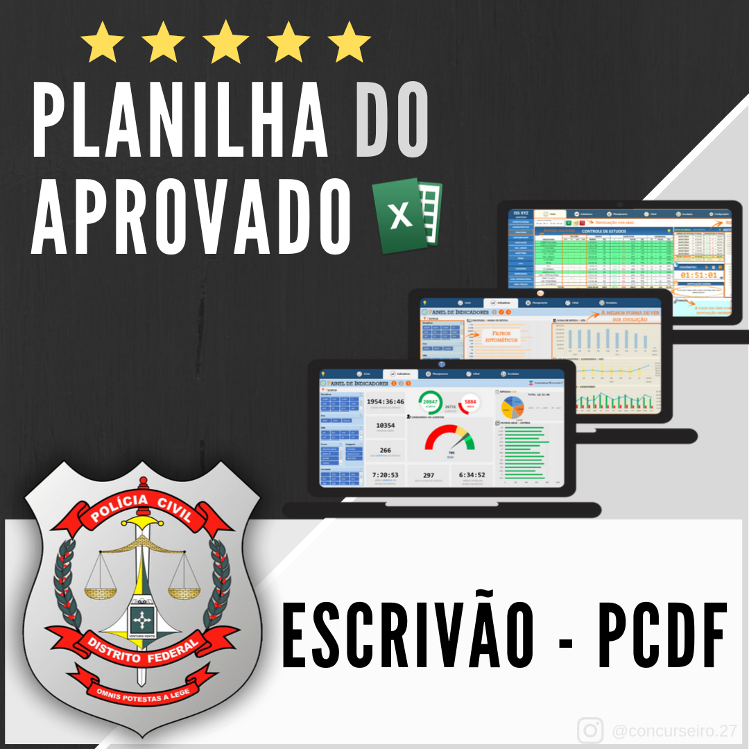 Imagem do curso Planilha do Aprovado - PC-DF - Escrivão