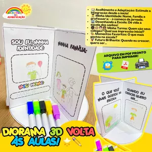 Imagem de capa para o Ebook Diorama 3D Volta às Aulas! 🌟✏️ 