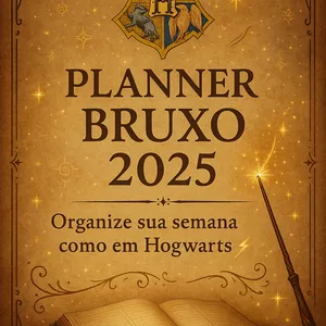 Imagem de capa para o Ebook Planner Bruxo 2025 – Organize sua semana como em Hogwarts 