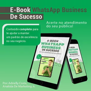 Imagem de capa para o Ebook Curso Completo WhatsApp Business de Sucesso (E-book)