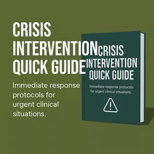 Cover image for Ebook Crisis Intervention Quick Guide -  Immediate response protocols for urgent clinical situations.
