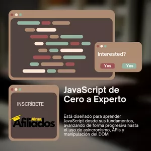 Imagen de portada para Curso online ▶️JavaScript de Cero a Experto