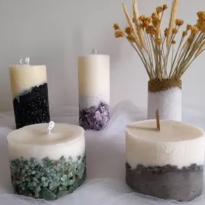 Imagem principal do produto Guia completo de produção de velas decorativas com base de cristais e cimento