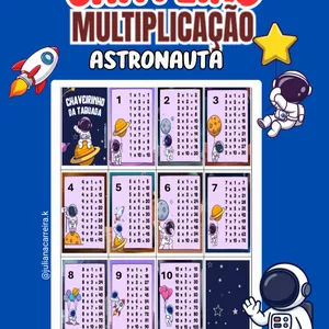 Imagem de capa para o Ebook Chaveiro da Multiplicação – Astronauta