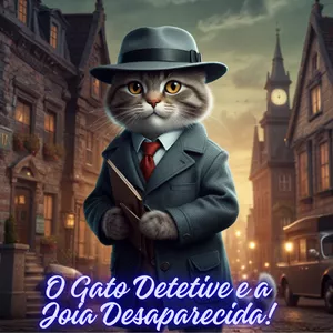 Imagem de capa para o Ebook  Gato Detetive e a Joia Desaparecida