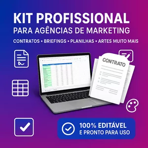 Planilha Kit Profissional para Agências de Marketing (Contratos, Briefings, Planilhas, Artes e Muito Mais)
