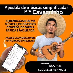 Imagem do curso 355 músicas simplificadas para cavaquinho (TODOS OS VOLUMES)