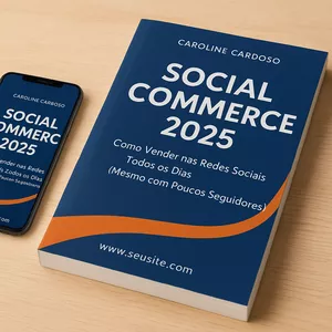 Imagem de capa para o Ebook SOCIAL COMMERCE 2025: Guia completo para vender todos os dias nas redes sociais