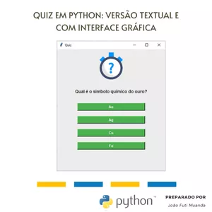 Imagem de capa para o Ebook Como criar Quiz em Python: Versão Textual e com Interface Gráfica