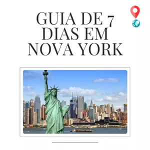 Imagem de capa para o Ebook Guia roteiro completo de 7 dias em Nova York