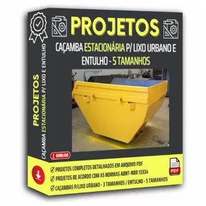 Imagem de capa para o Curso online Projeto De Caçamba Estacionária Para Resíduos sólidos e Entulho - 5 Tamanhos