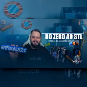 Imagem de capa para o Curso online Do Zero ao STL: Modelando Chaveiros no Fusion 360