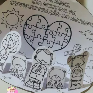 Imagem de capa para o Ebook Atividade interativa dia mundial do Autismo 💙