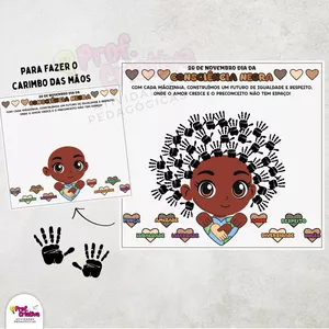 Imagem de capa para o Ebook PAINEL CARIMBO DE MÃOS - CONSCIÊNCIA NEGRA