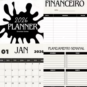 Imagem de capa para o Ebook Planner Editável 2026: Gerencie seu Tempo e Metas com Eficiência