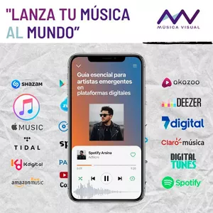 Imagen de portada para Ebook Lanza tu música al mundo. Guía esencial para artistas emergentes en plataformas digitales