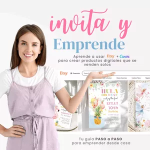 Imagen de portada para Ebook Invita y Emprende. Aprende a vender invitaciones digitales en Esty con Canva