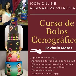 Curso Curso da Edvania Matos - Técnicas para cobrir bolo com Biscuit