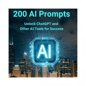 Cover image for Ebook 200 AI PROMPTS  UNLOCK CHATGPT  AI TOOLS FOR SUCCESS!