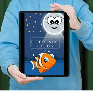Imagem de capa para o Ebook Livro para Bebês e Crianças - O peixinho e a Lua