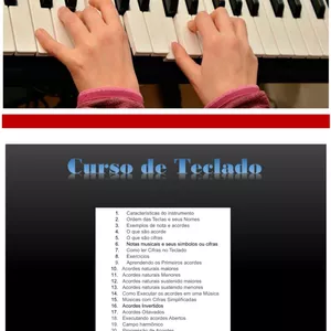 Imagem de capa para o Ebook Cuso de Teclado para iniciantes em Pdf.