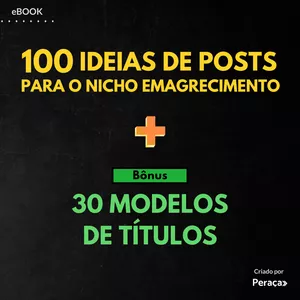Imagem de capa para o Ebook Pack Postagens Nicho Emagrecimento
