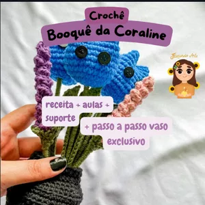 Imagem de capa para o Curso online Booquê Coraline em Crochê