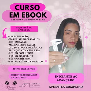 Imagem de capa para o Ebook Curso de Designer de Sobrancelhas 