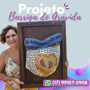 Imagem de capa para o Curso online Mosaico Criativo| Barriga de Gravida