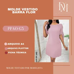 Imagem de capa para o Ebook MOLDE VESTIDO BARRA FLOR