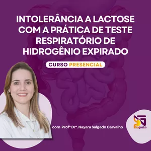 Imagem de capa para o Curso online Intolerância a lactose com a prática de Teste Respiratório de Hidrogênio Expirado