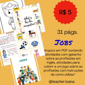 Imagem de capa para o Ebook Jobs Activities and game 