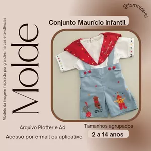Imagem de capa para o Ebook Molde conjunto Maurício infantil 
