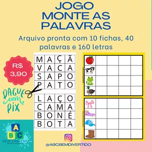 Imagem de capa para o Ebook JOGO MONTE AS PALAVRAS