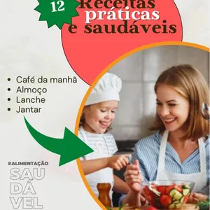 Imagem de capa para o Ebook 12 receitas práticas e saudáveis 