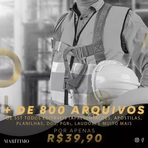 Imagem do curso + bem + de 800 Arquivos de Saúde e Segurança do Trabalho