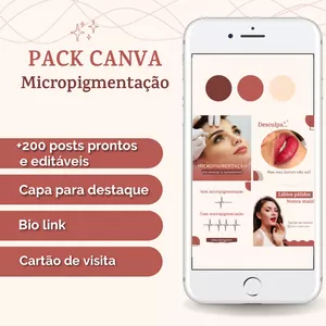 Imagem de Pack Canva Micropigmentação criado por Jeieli de sousa Carmo  na hotmart
