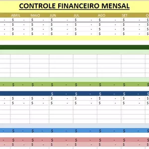 Imagem de capa para o Ebook Planilha automatizada - Controle Financeiro Mensal