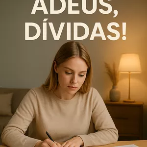 Imagem de capa para o Ebook Adeus, Dívidas! — O método direto e realista pra quem tá cansado de ver o salário sumir no 5º dia do mês