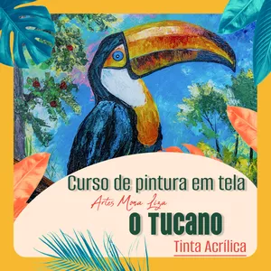 Imagem de capa para o Curso online CURSO AVANÇADO DE PINTURA EM TELA COM TINTA ACRÍLICA E ESPÁTULA – TUCANO ROMERO